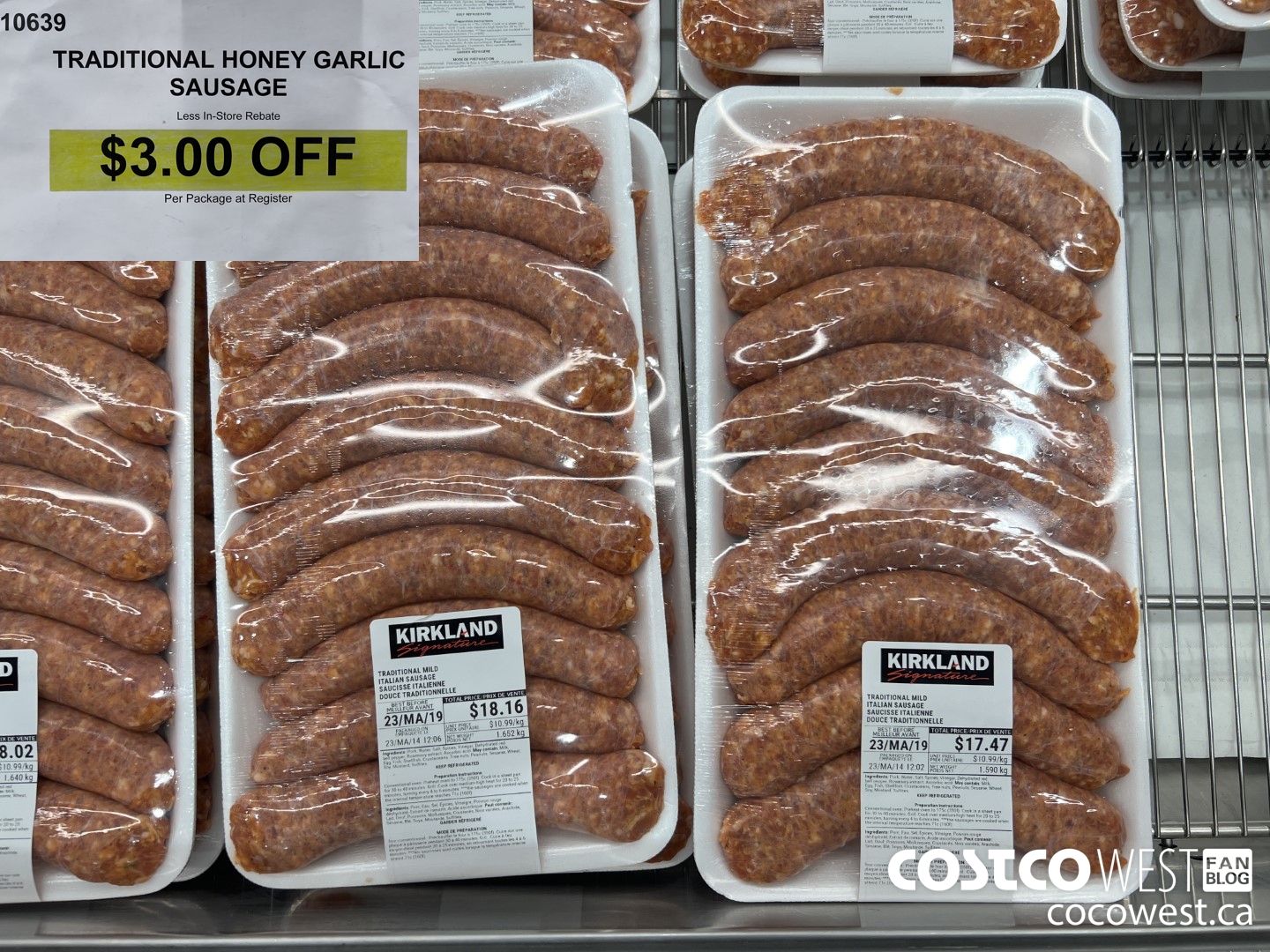 10639 TRADITIONAL HONEY GARLIC SAUSAGE ($3.00 INSTANT SAVINGS)