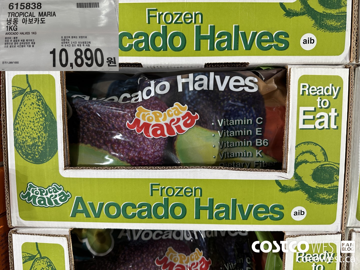 615838 TROPICAL MARIA AVOCADO HALVES 1KG $10890.00