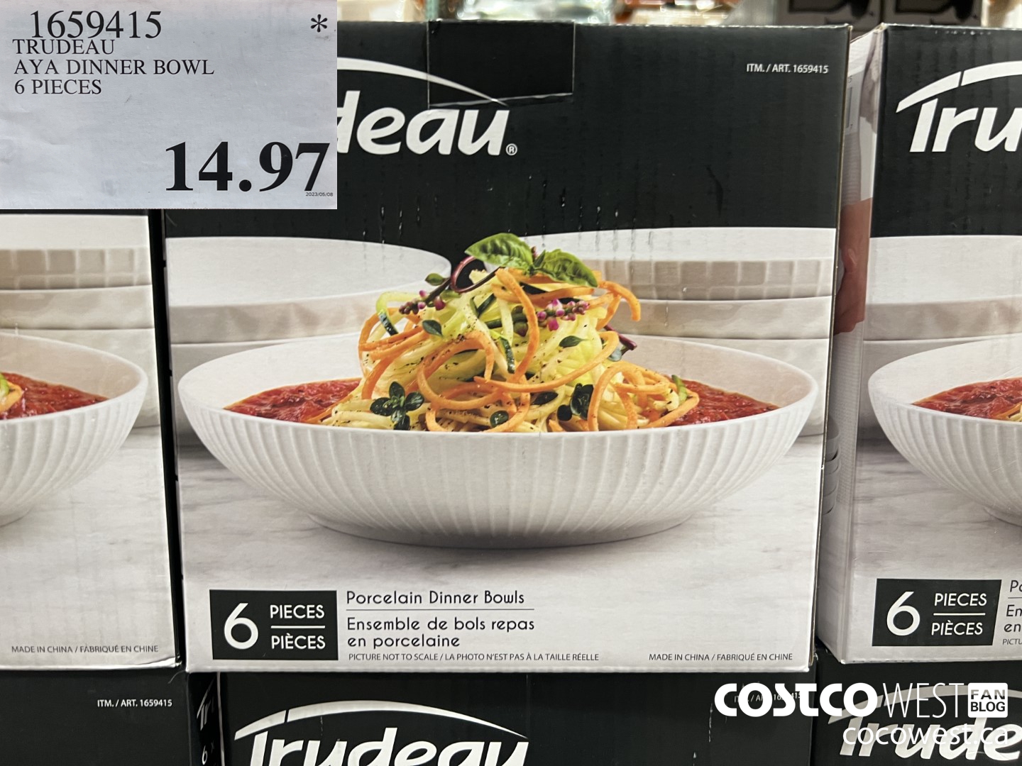 1659415 TRUDEAU AYA DINNER BOWL 6 PIECES $14.97