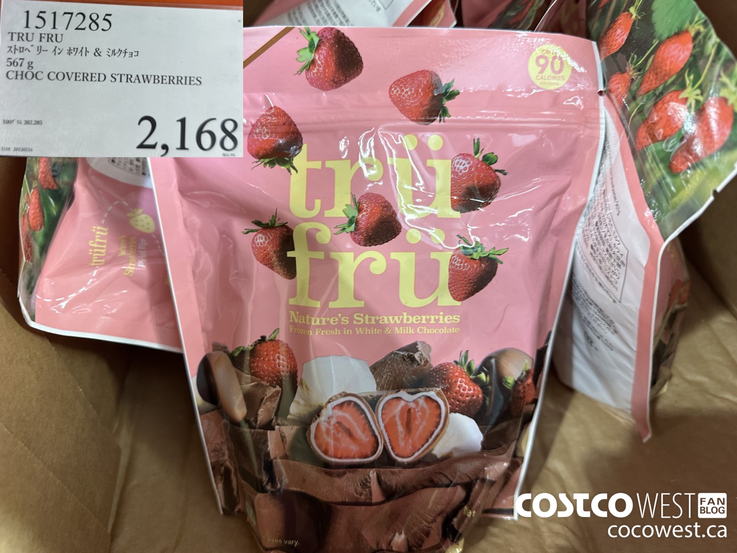 1517285 TRU FRU 567G CHOC COVERED STRAWBERRIES $2168.00