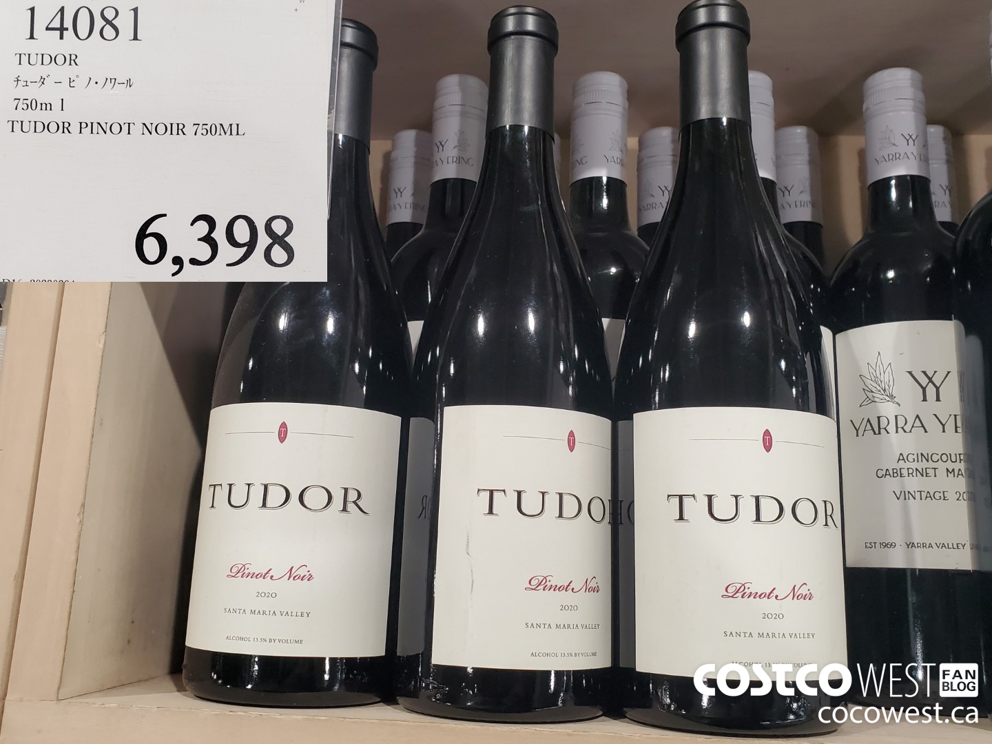 14081 TUDOR PINOT NOIR 750ML $6398.00
