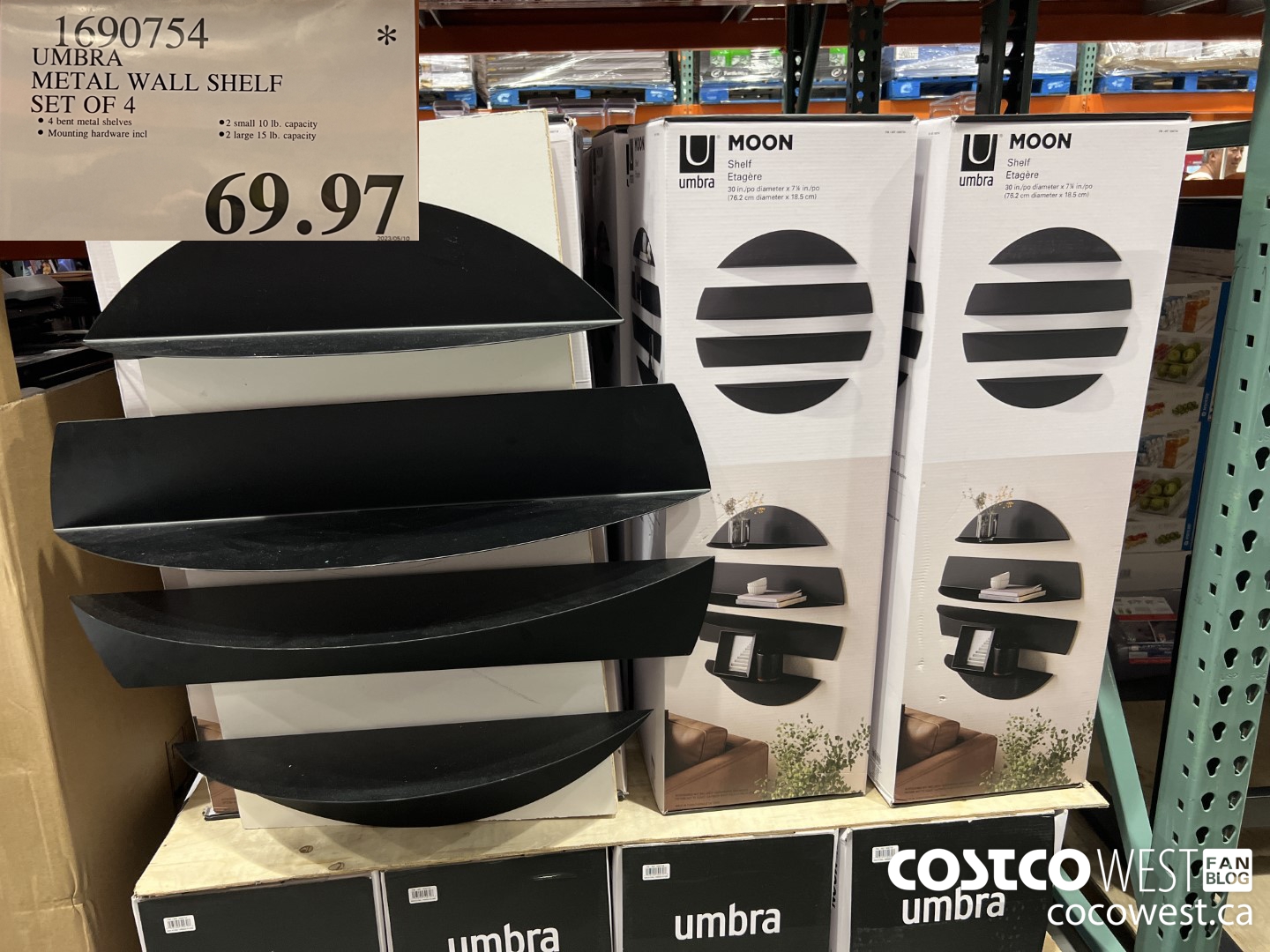 1690754 UMBRA METAL WALL SHELF SET OF 4 $69.97