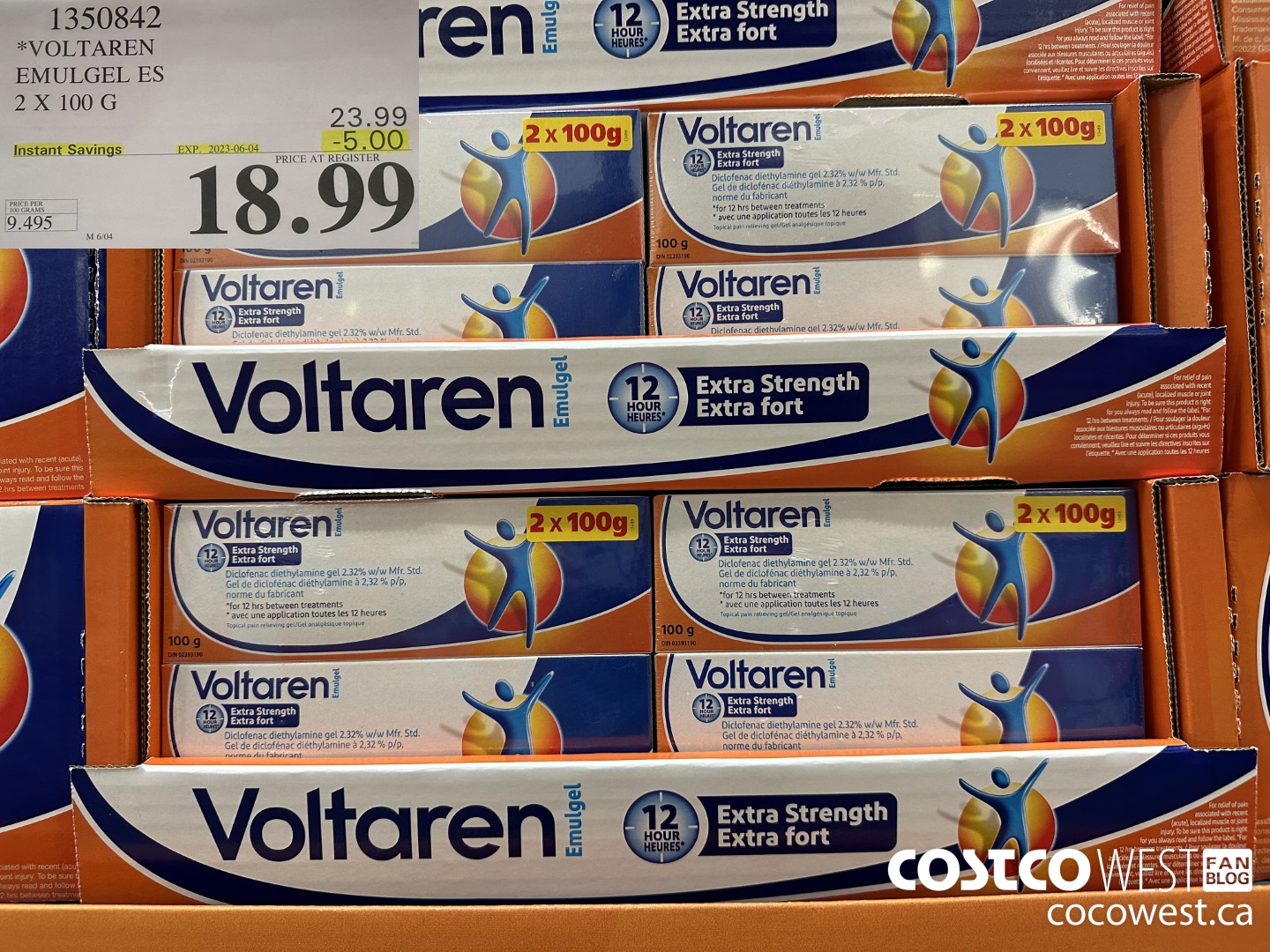 1350842 VOLTAREN EMUGEL ES 2 X 100 G ($5.00 INSTANT SAVINGS EXPIRES ON 2023-06-04) $18.99