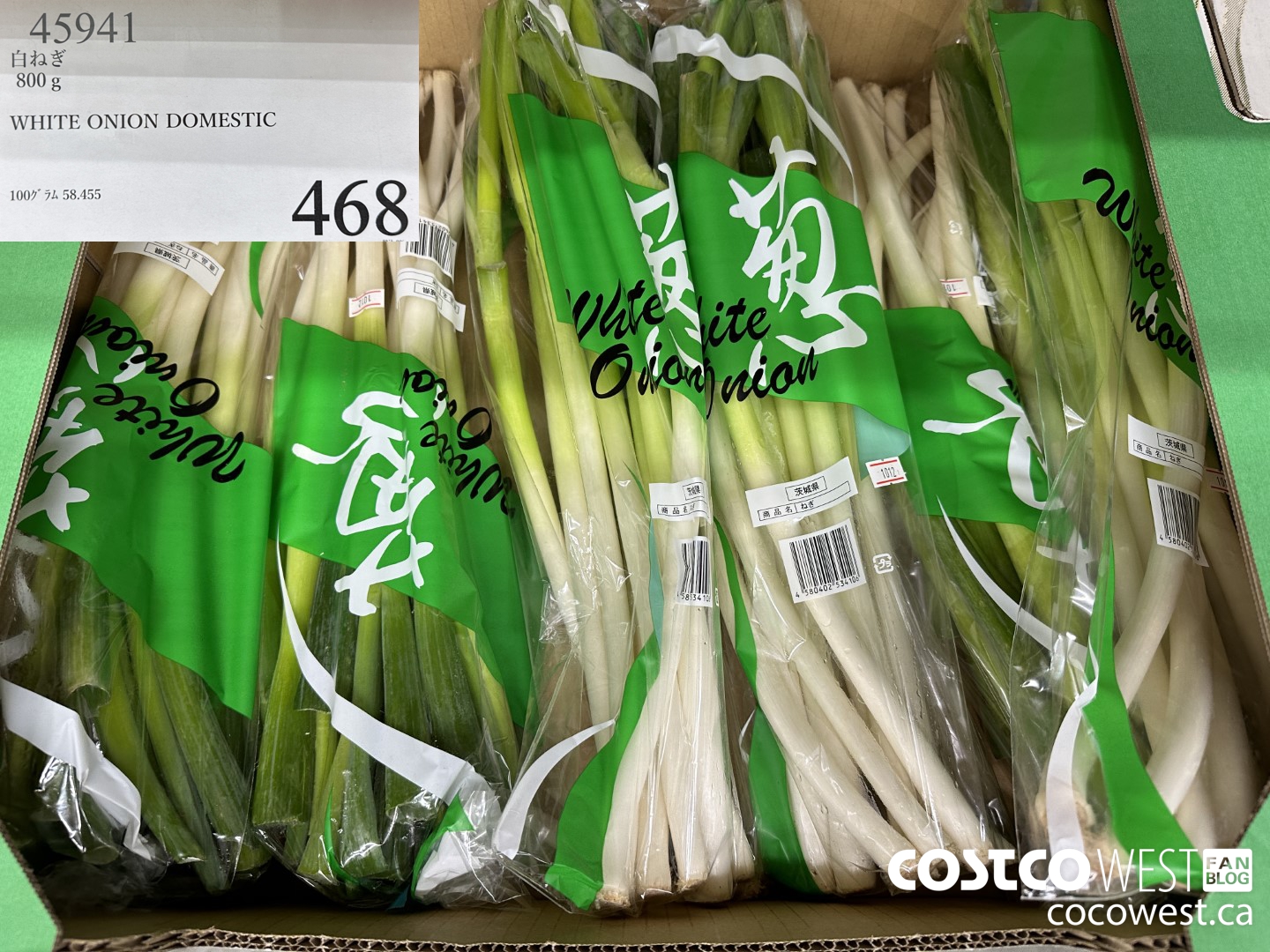 45941 WHITE ONION DOMESTIC 800G $468.00
