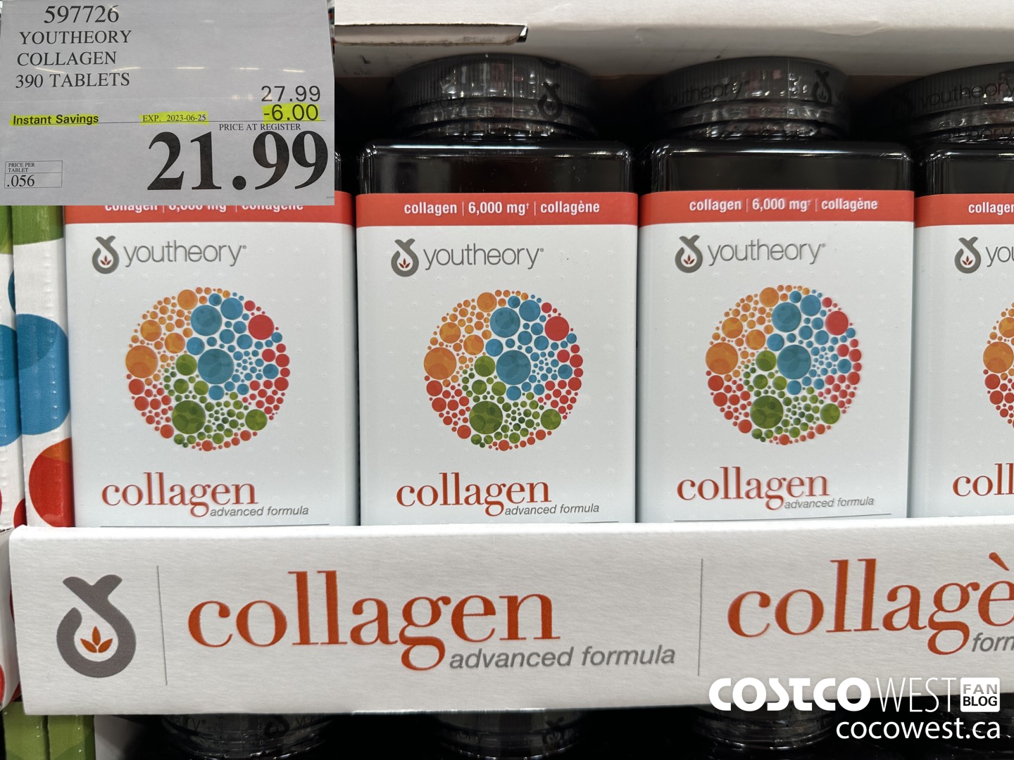 597726 YOUTHEORY COLLAGEN 390 TABLETS ($6.00 INSTANT SAVINGS EXPIRES ON 2023-06-25) $21.99