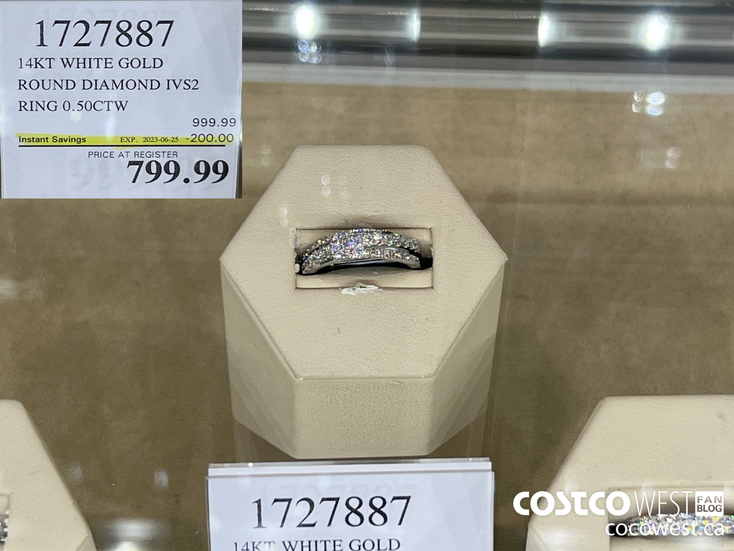 1727887 14KT WHITE GOLD ROUND DIAMOND IVS2 RING 0.50CTW ($200.00 INSTANT SAVINGS EXPIRES ON 2023-06-25) $799.99