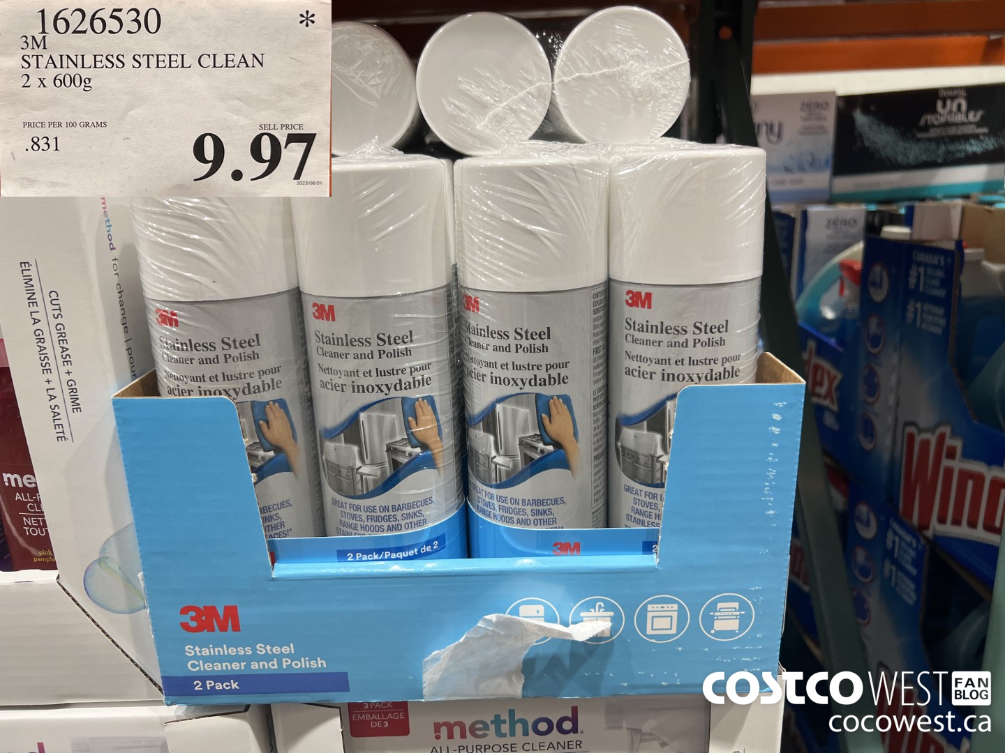 1626530 3M STAINLESS STEEL CLEAN 2 X 600G $9.97