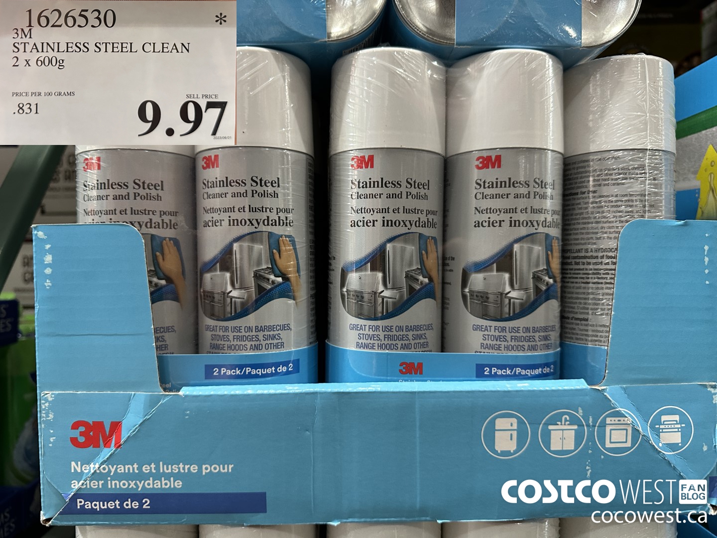 1626530 3M STAINLESS STEEL CLEAN 2 X 600G $9.97