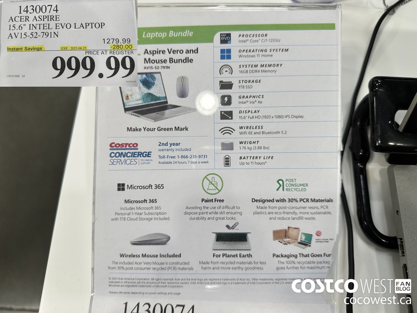 1430074 ACER ASPIRE 15.6