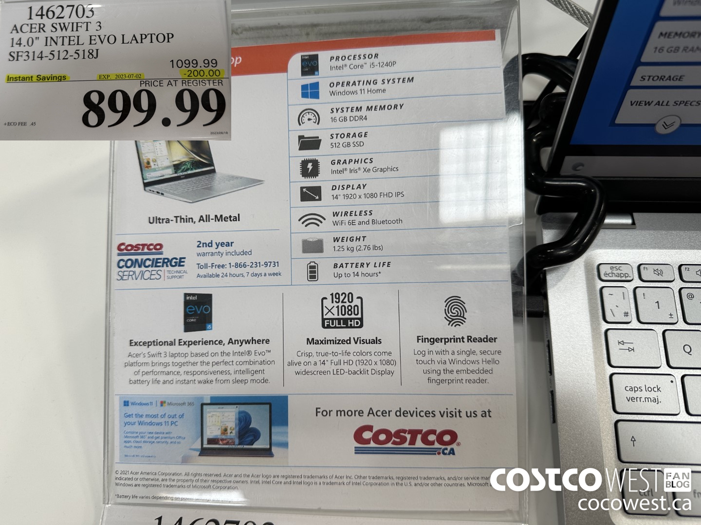 1462703 ACER SWIFT 3 14.0