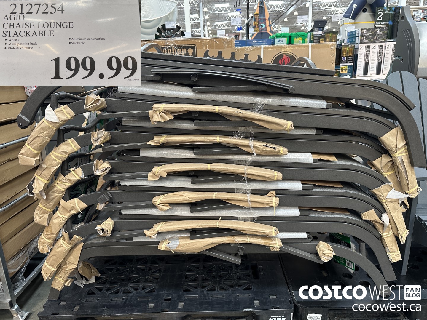 2127254 AGIO CHAISE LOUNGE STACKABLE $199.99