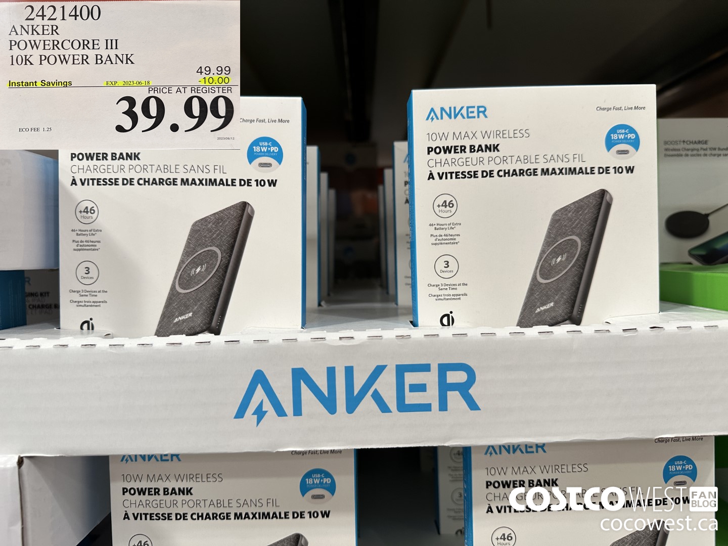 2421400 ANKER POWERCORE III 10K POWER BANK ($10.00 INSTANT SAVINGS EXPIRES ON 2023-06-18) $39.99