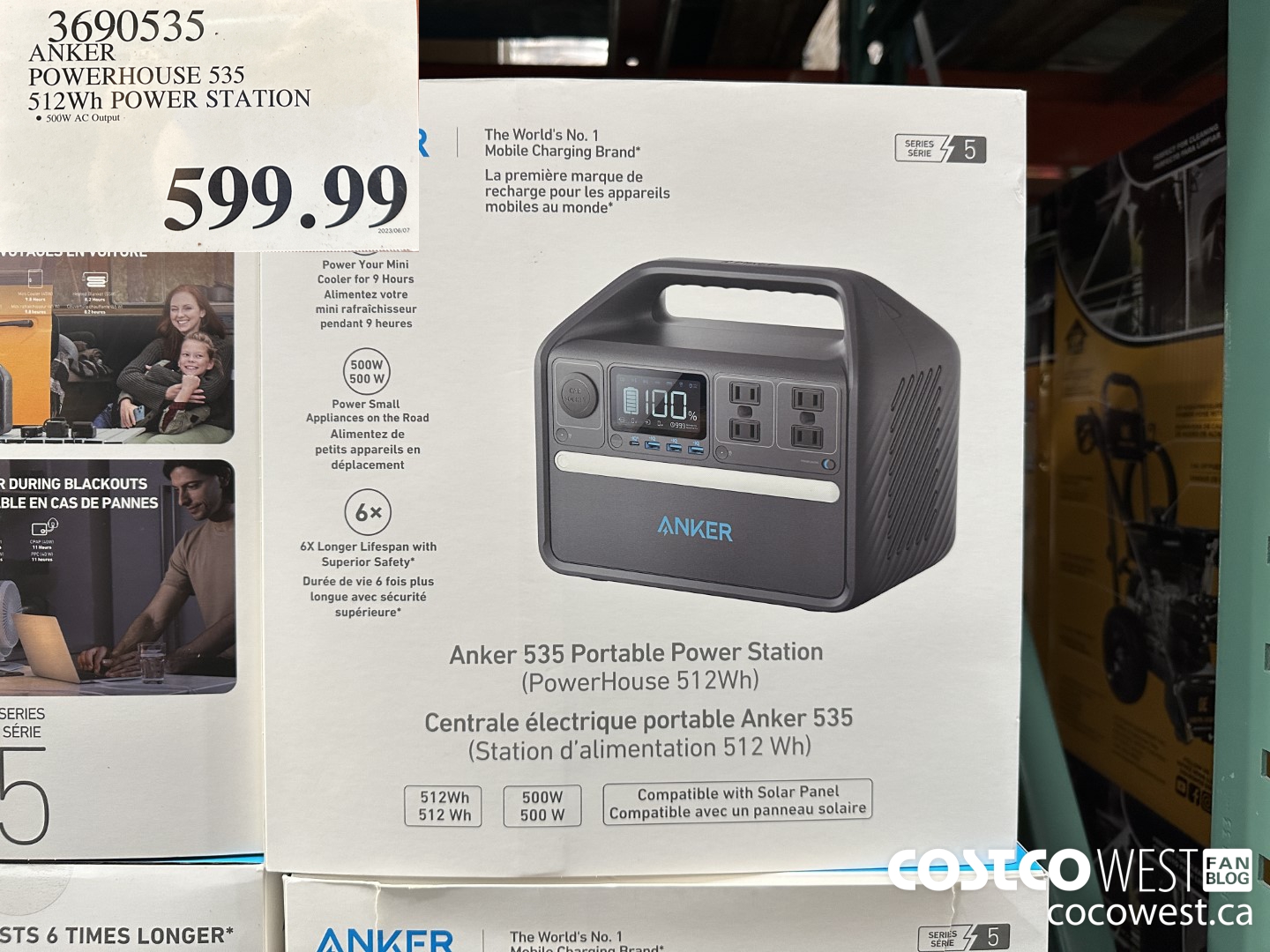 3690535 ANKER POWERHOUSE 535 512WH POWER STATION $599.99