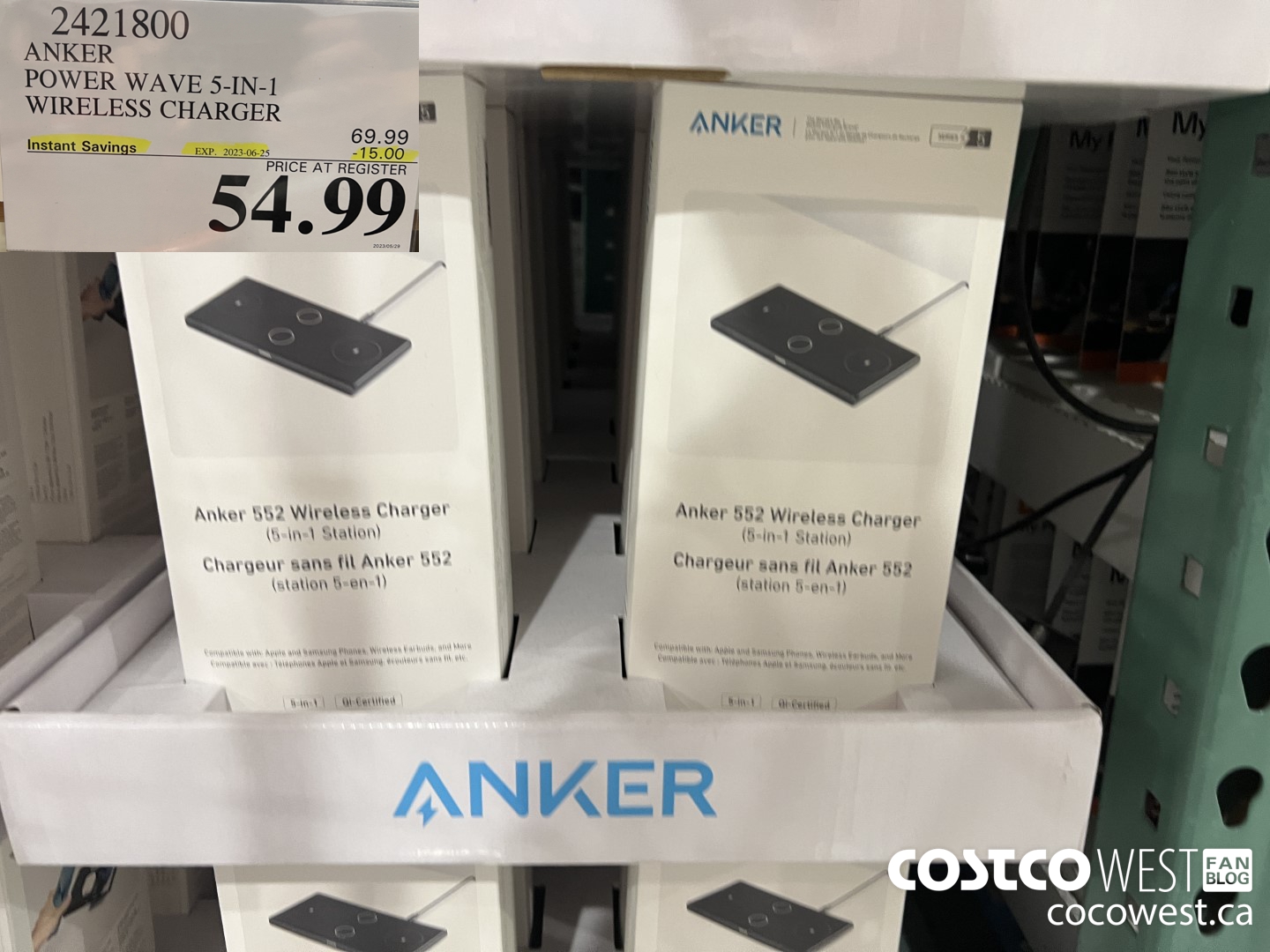 2421800 ANKER POWER WAVE 5-IN-1 WIRELESS CHARGER ($15.00 INSTANT SAVINGS EXPIRES ON 2023-06-25) $54.99