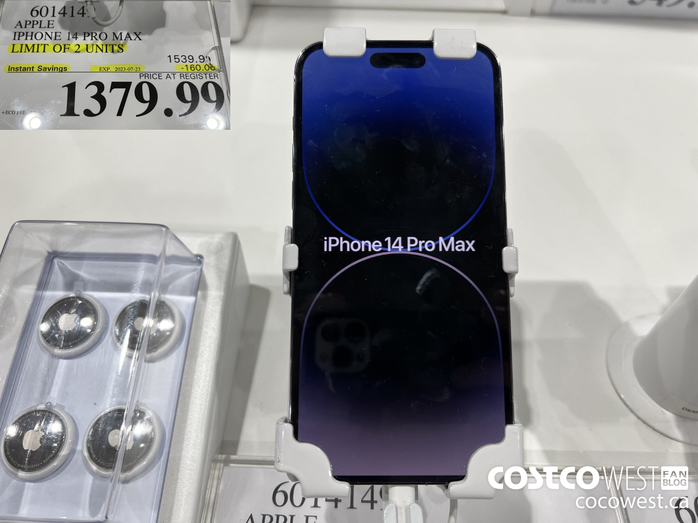 601414 APPLE IPHONE 14 PRO MAX ($160.00 INSTANT SAVINGS EXPIRES ON 2023-07-23) $1379.99