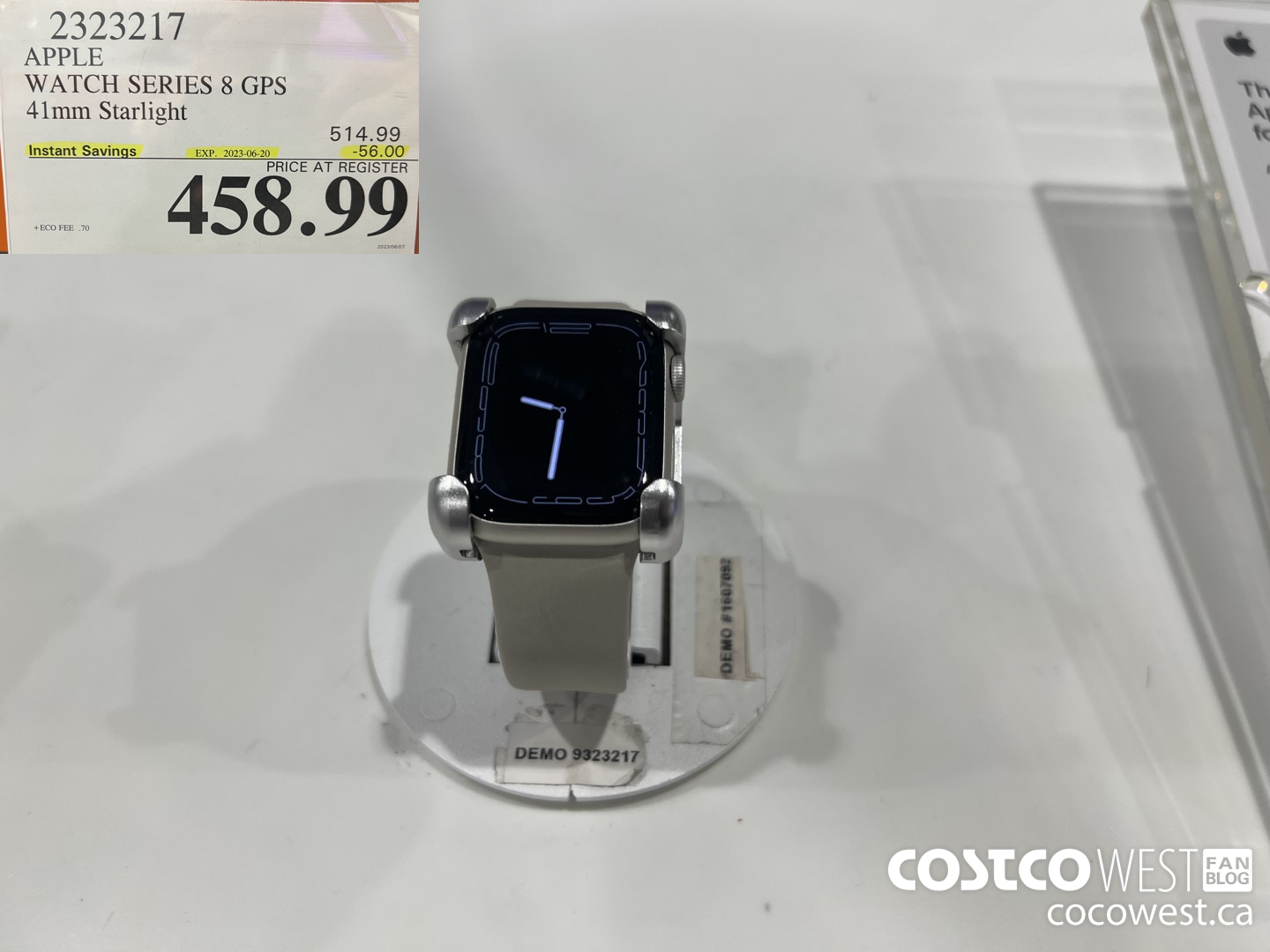 2323217 APPLE WATCH 8 41MM GPS STARLIGHT MNP63VC/A ($56.00 INSTANT SAVINGS EXPIRES ON 2023-06-20) $458.99
