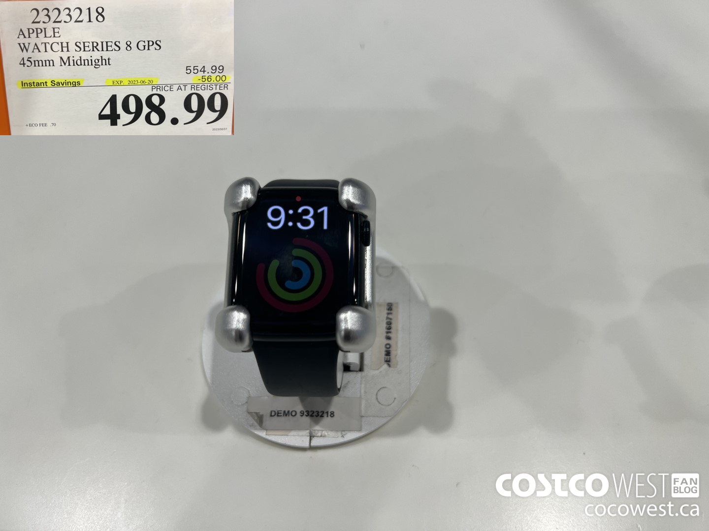 2323218 APPLE WATCH 8 45MM GPS MIDNIGHT MNP13VC/A ($56.00 INSTANT SAVINGS EXPIRES ON 2023-06-20) $498.99