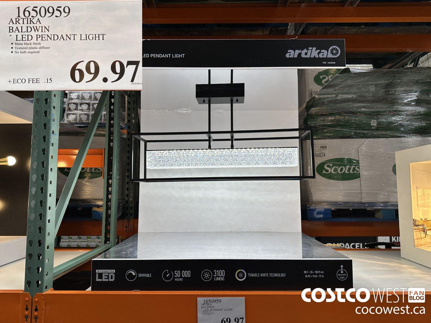 1650959 ARTIKA BALDWIN LED PENDANT LIGHT $69.97