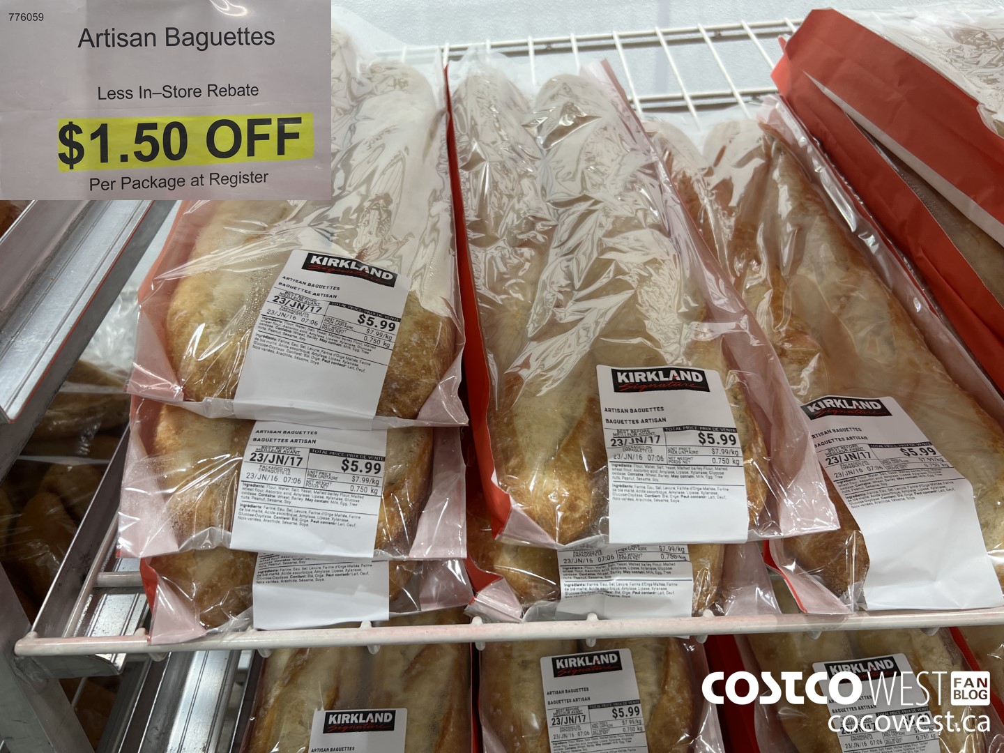 776059 ARTISAN BAGUETTES ($1.50 INSTANT SAVINGS)