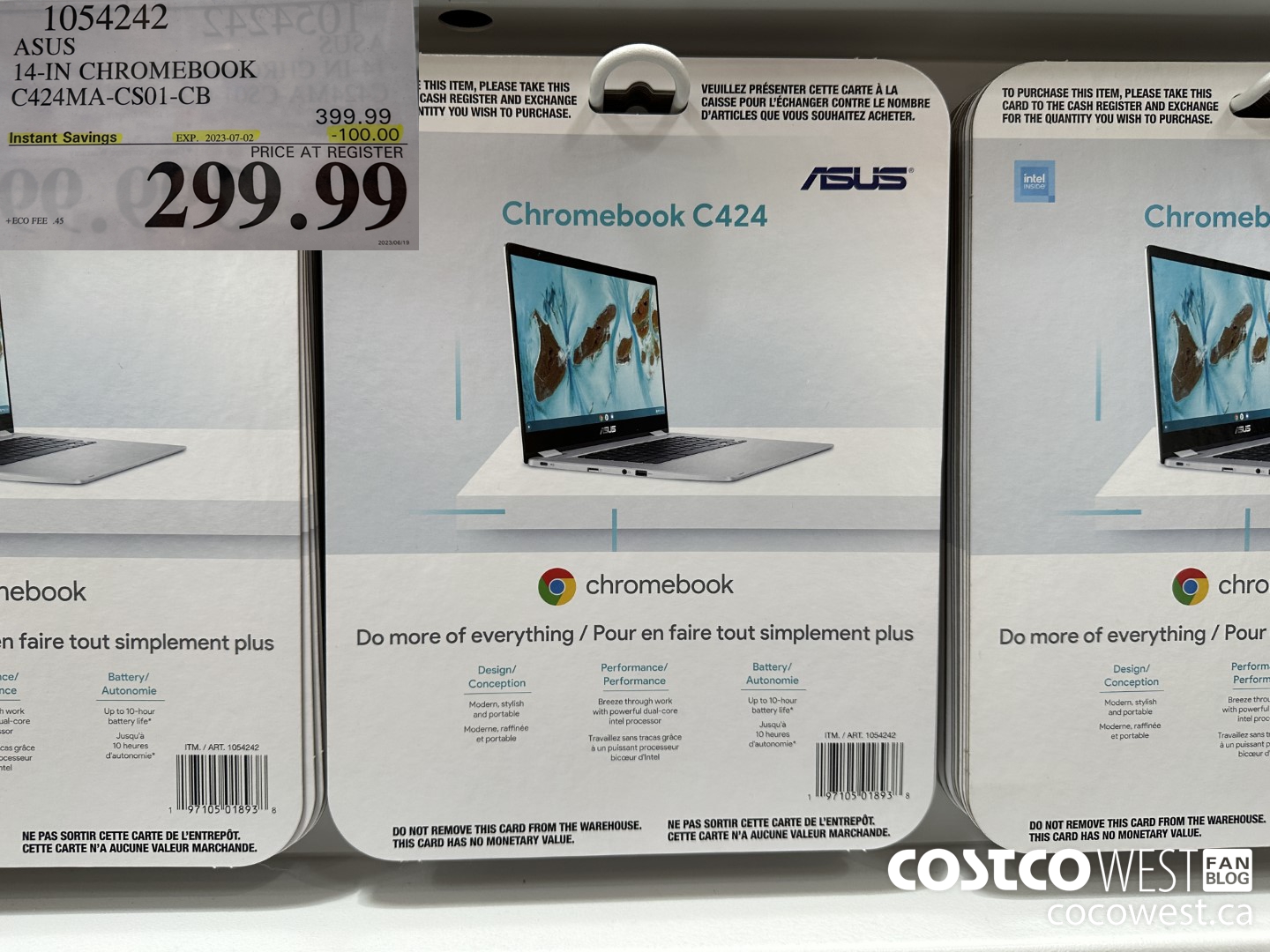 1054242 ASUS 14-IN CHROMEBOOK C424MA-CS01-CB ($100.00 INSTANT SAVINGS EXPIRES ON 2023-07-02) $299.99