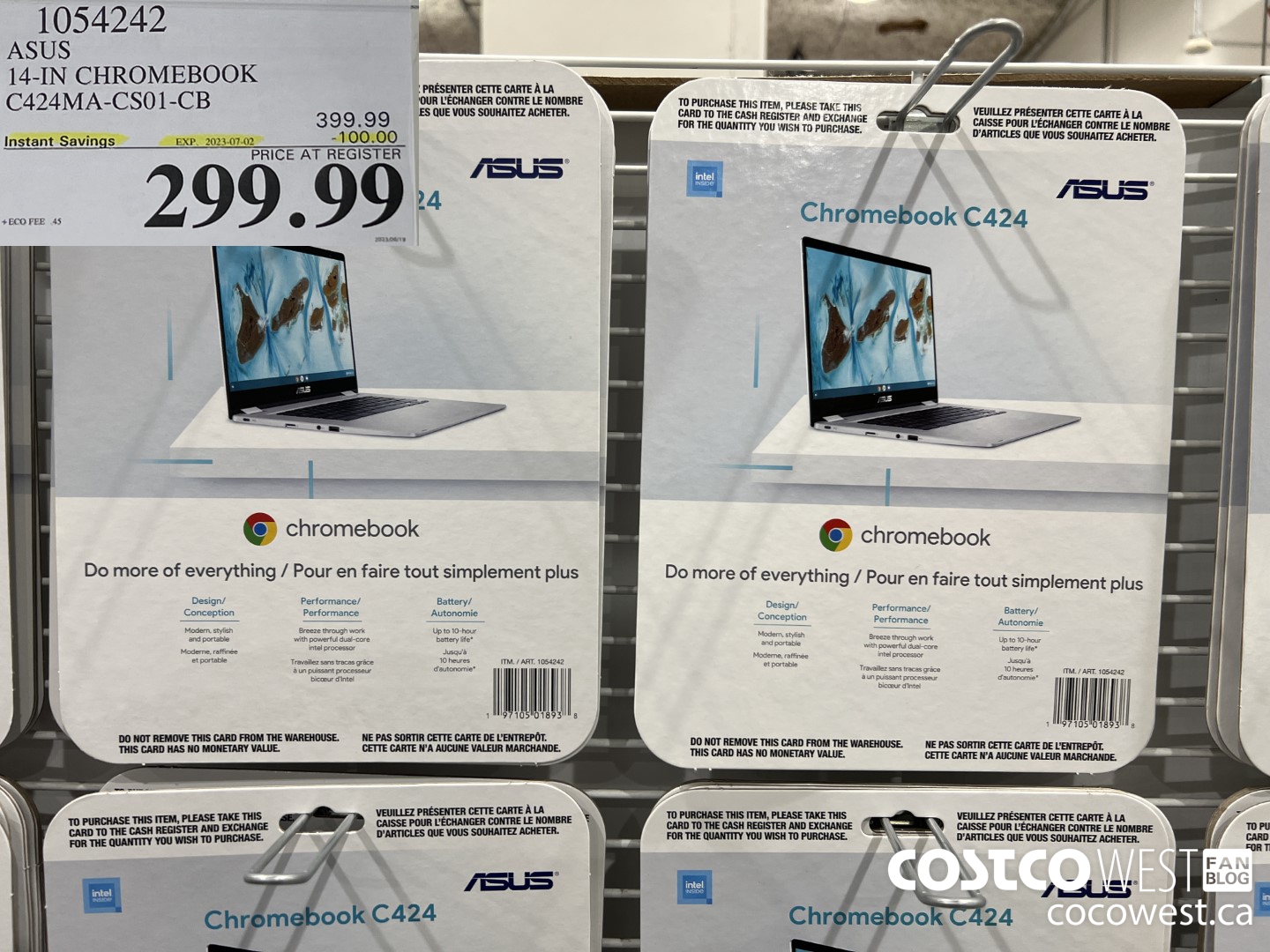 1054242 ASUS 14-IN CHROMEBOOK C424MA-CS01-CB ($100.00 INSTANT SAVINGS EXPIRES ON 2023-07-02) $299.99