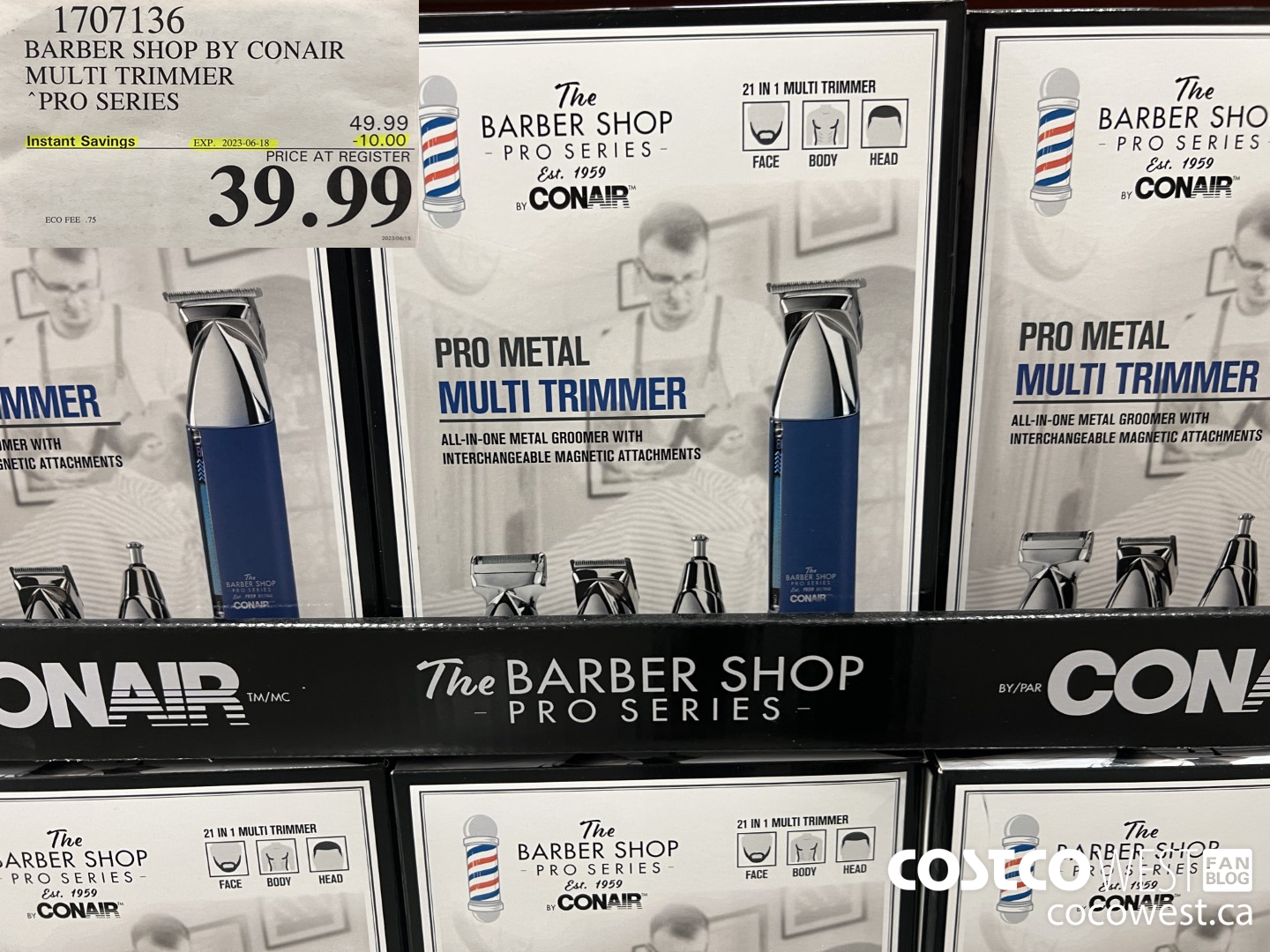 1707136 BARBER SHOP BY CONAIR MULTI TRIMMER PRO SERIES ($10.00 INSTANT SAVINGS EXPIRES ON 2023-06-18) $39.99