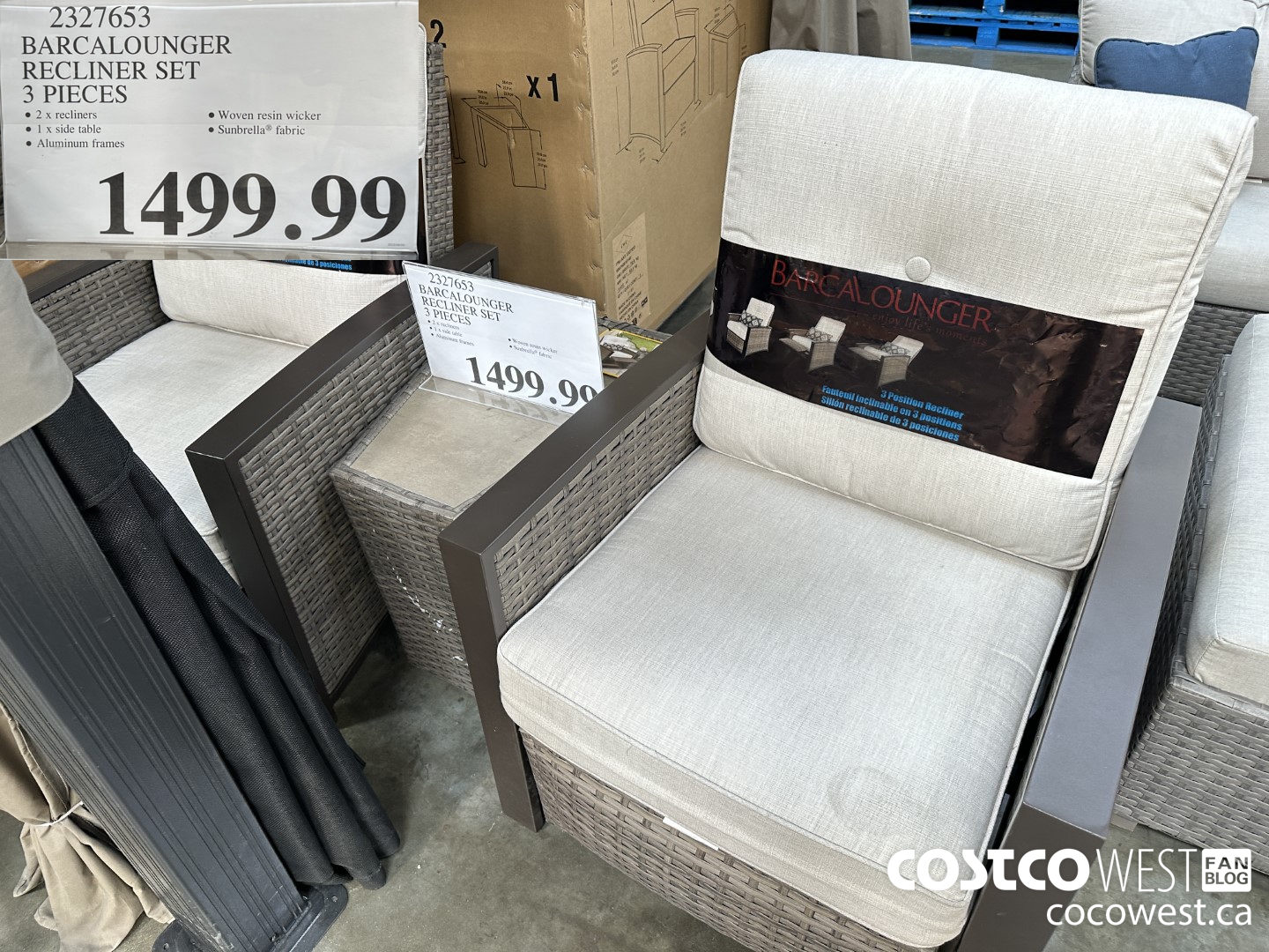 2327653 BARCALOUNGER RECLINING SET 3 PIECES $1499.99