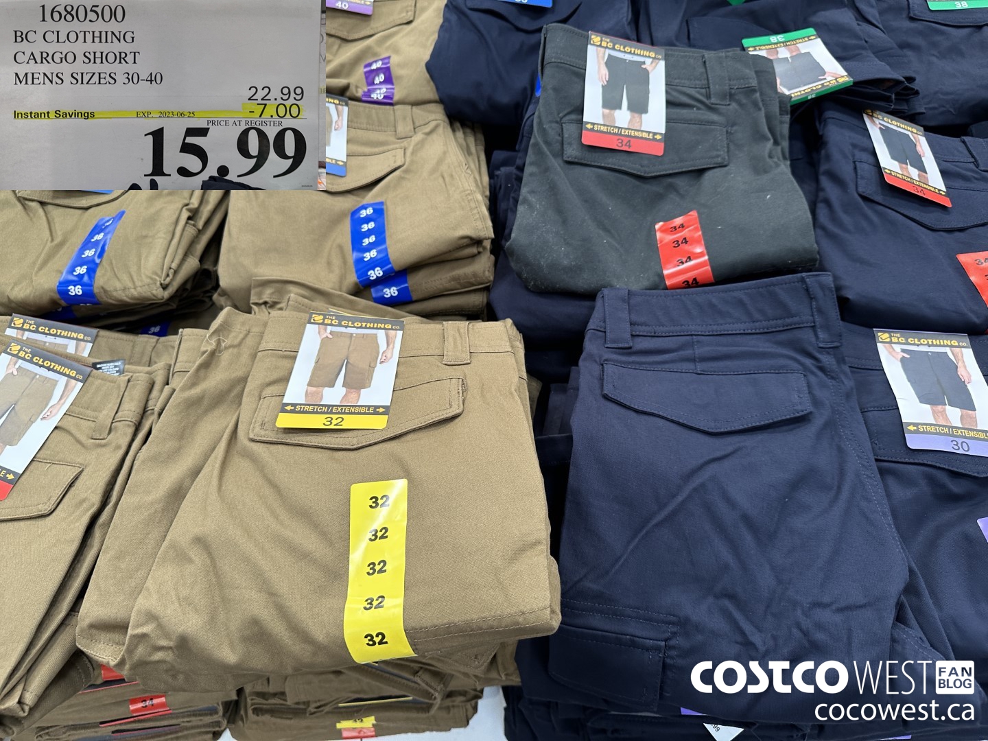 1680500 BC CLOTHING CARGO SHORT MENS SIZES 30-40 ($7.00 INSTANT SAVINGS EXPIRES ON 2023-06-25) $15.99