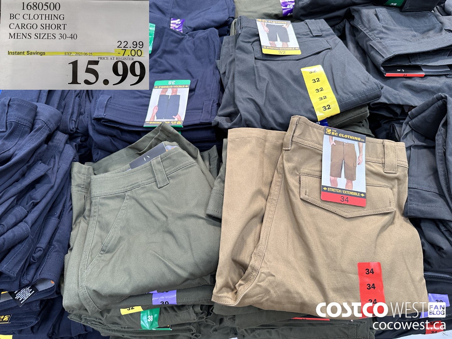1680500 BC CLOTHING CARGO SHORT MENS SIZES 30-40 ($7.00 INSTANT SAVINGS EXPIRES ON 2023-06-25) $15.99