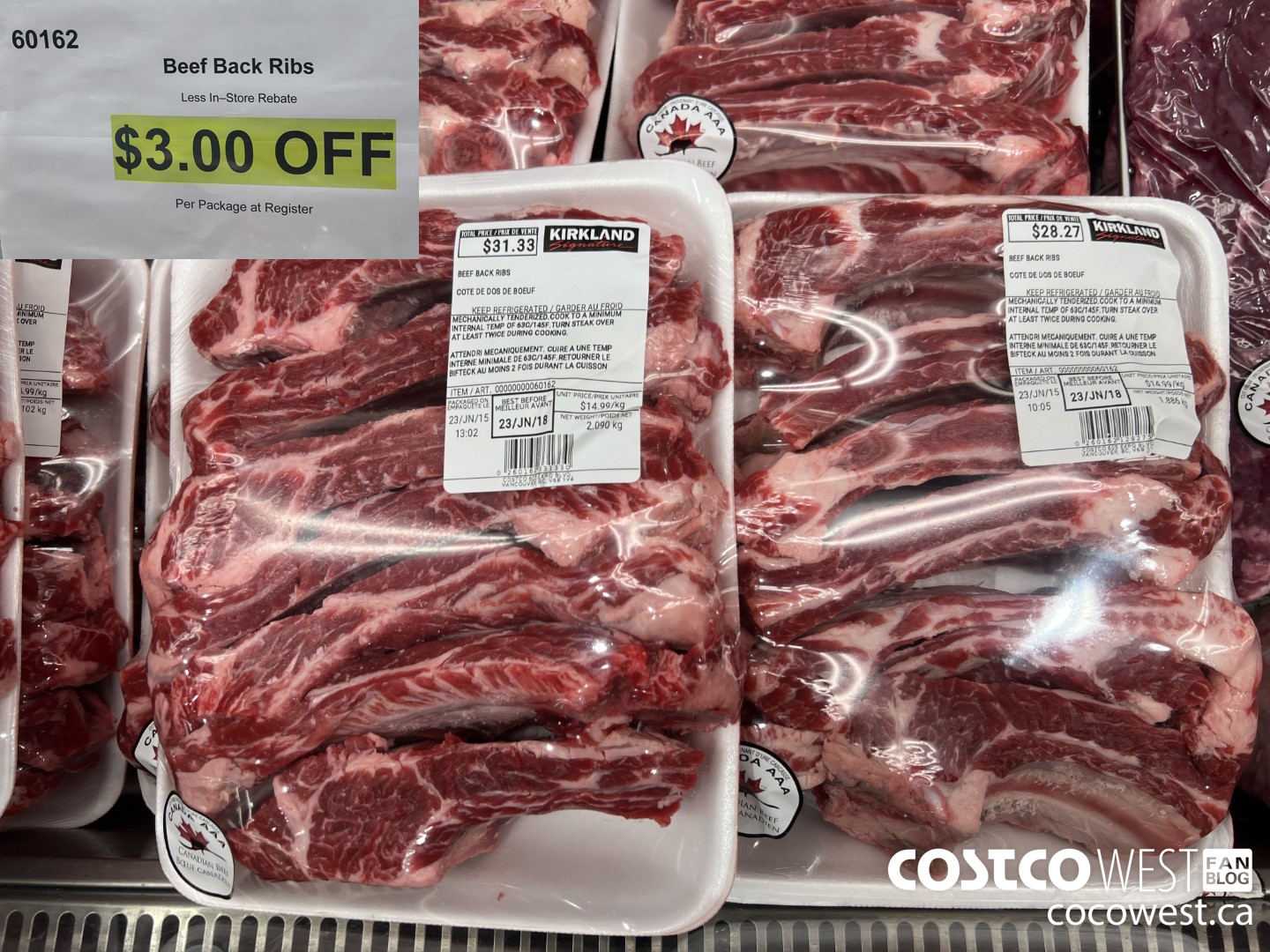60162 BEEF BACK RIBS ($3.00 INSTANT SAVINGS)