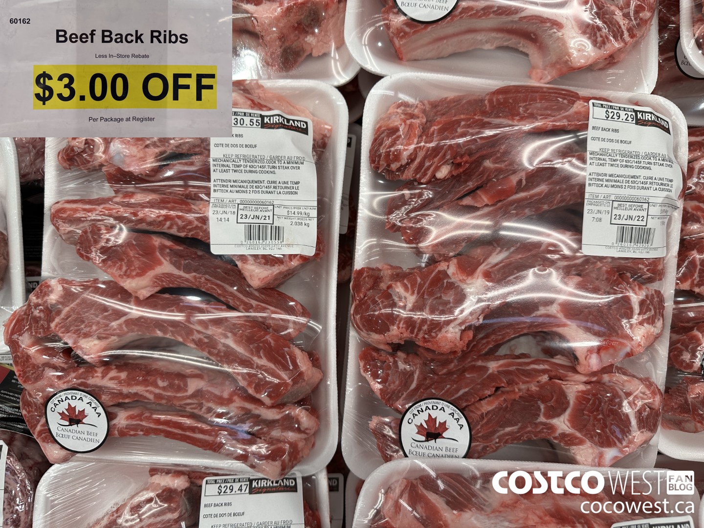 60162 BEEF BACK RIBS ($3.00 INSTANT SAVINGS)