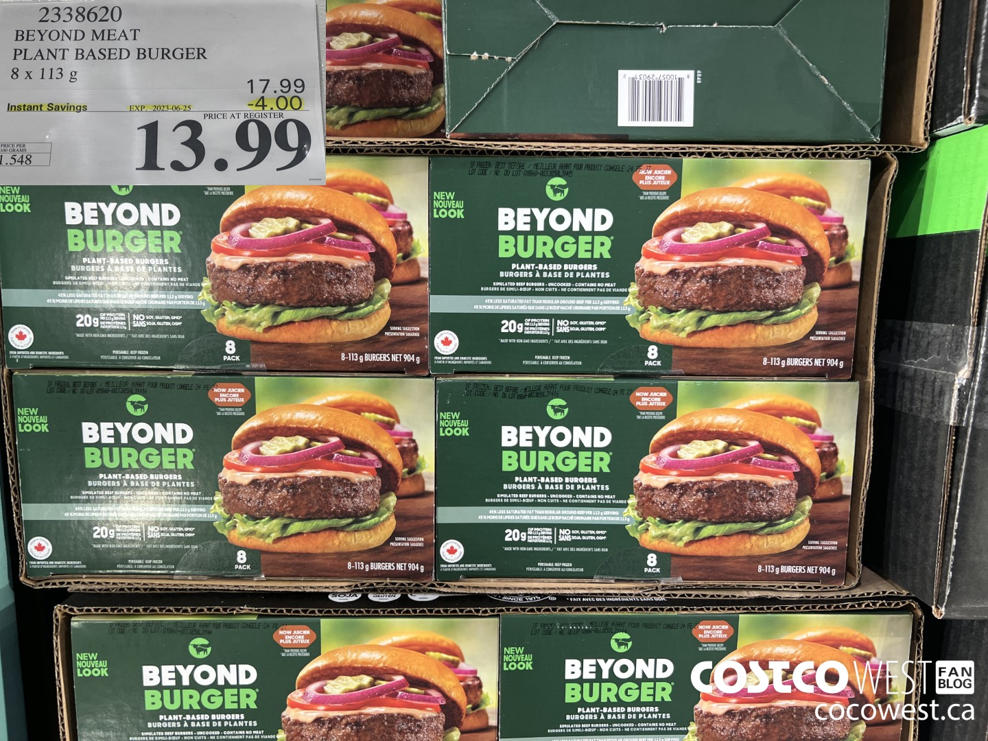 2338620 BEYOND MEAT PLANT BASED BURGER 8 x 113 g ($4.00 INSTANT SAVINGS EXPIRES ON 2023-06-25) $13.99