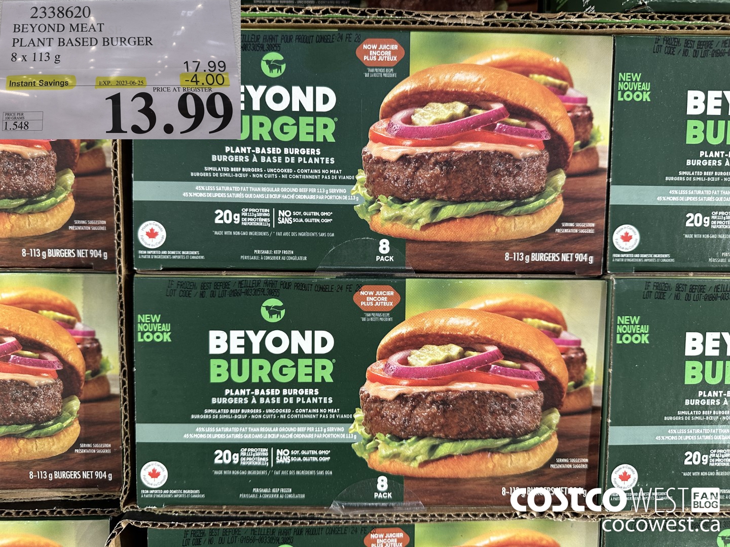 2338620 BEYOND MEAT PLANT BASED BURGER 8 x 113 g ($4.00 INSTANT SAVINGS EXPIRES ON 2023-06-25) $13.99