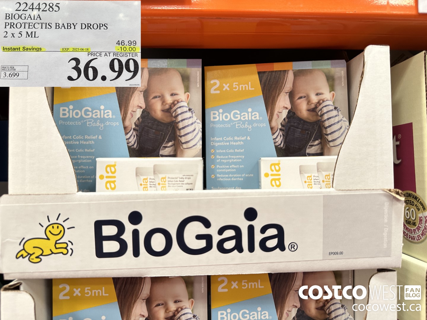 2244285 BIOGAIA PROTECTIS BABY DROPS 2 X 5 ML ($10.00 INSTANT SAVINGS EXPIRES ON 2023-06-18) $36.99