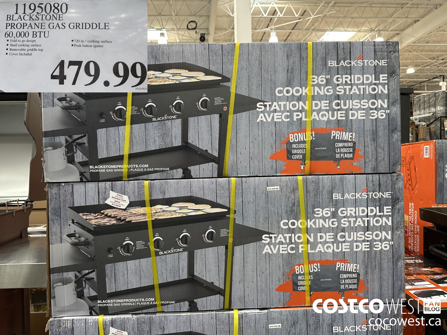 1195080 BLACKSTONE PROPANE GAS GRIDDLE 60,000 BTU $479.99