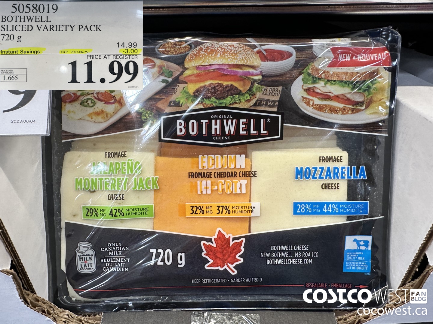5058019 BOTHWELL SLICED VARIETY PACK 720 g ($3.00 INSTANT SAVINGS EXPIRES ON 2023-06-25) $11.99