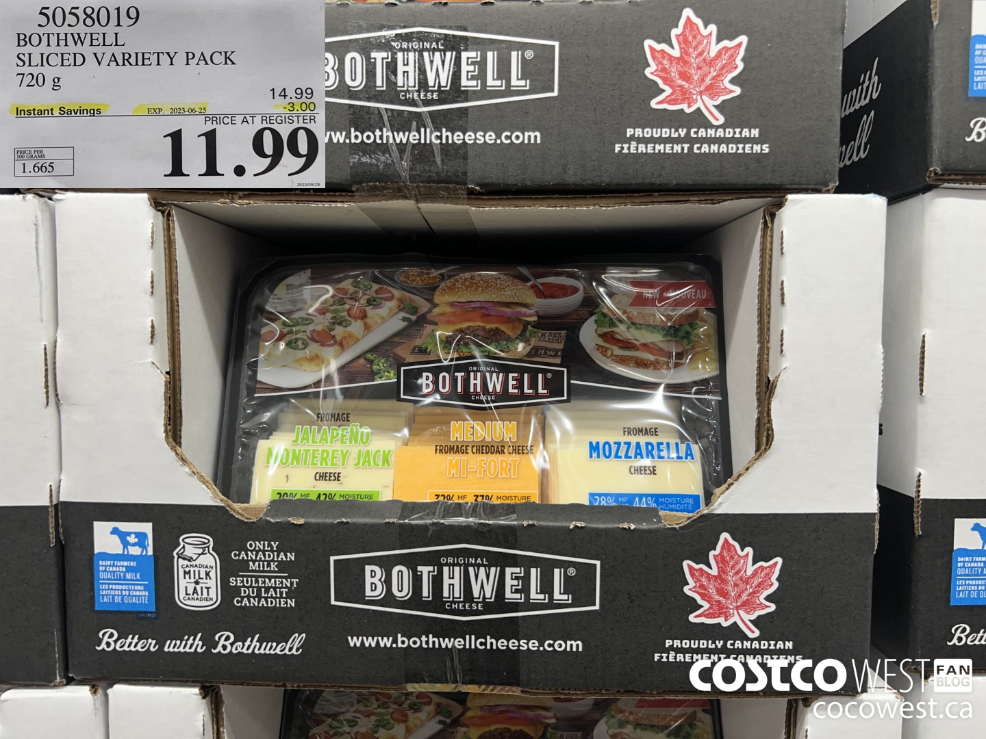 5058019 BOTHWELL SLICED VARIETY PACK 720 g ($3.00 INSTANT SAVINGS EXPIRES ON 2023-06-25) $11.99