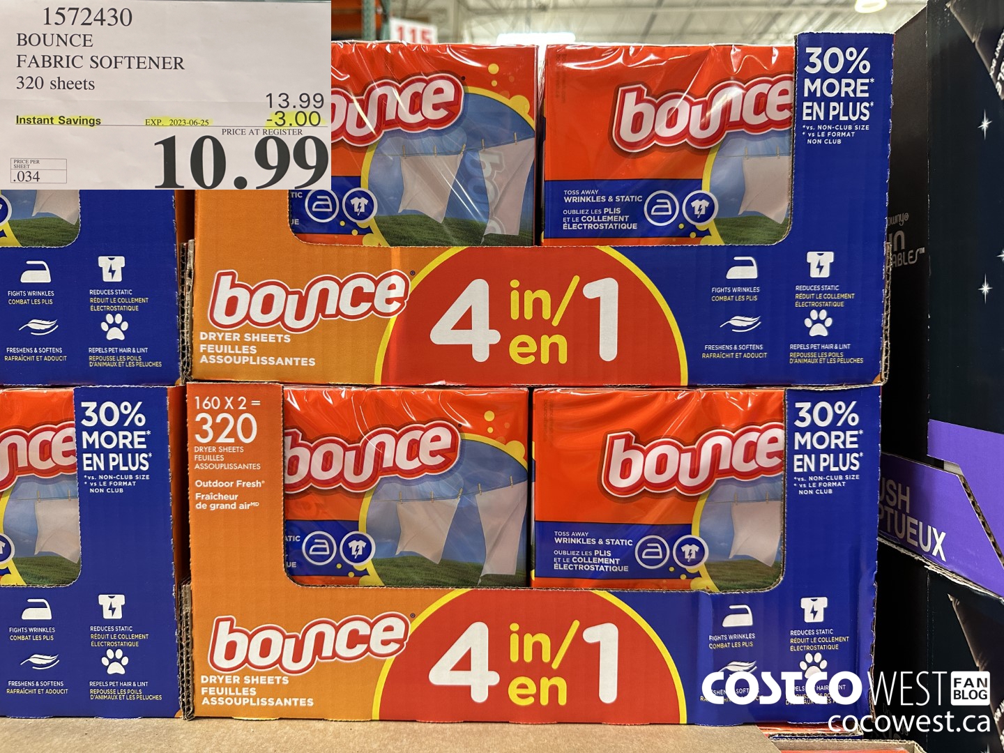 Bounce Fabric Softener Dryer Sheet Outdoor Fresh - Wholesale - 10 Pack  (3200 ct)