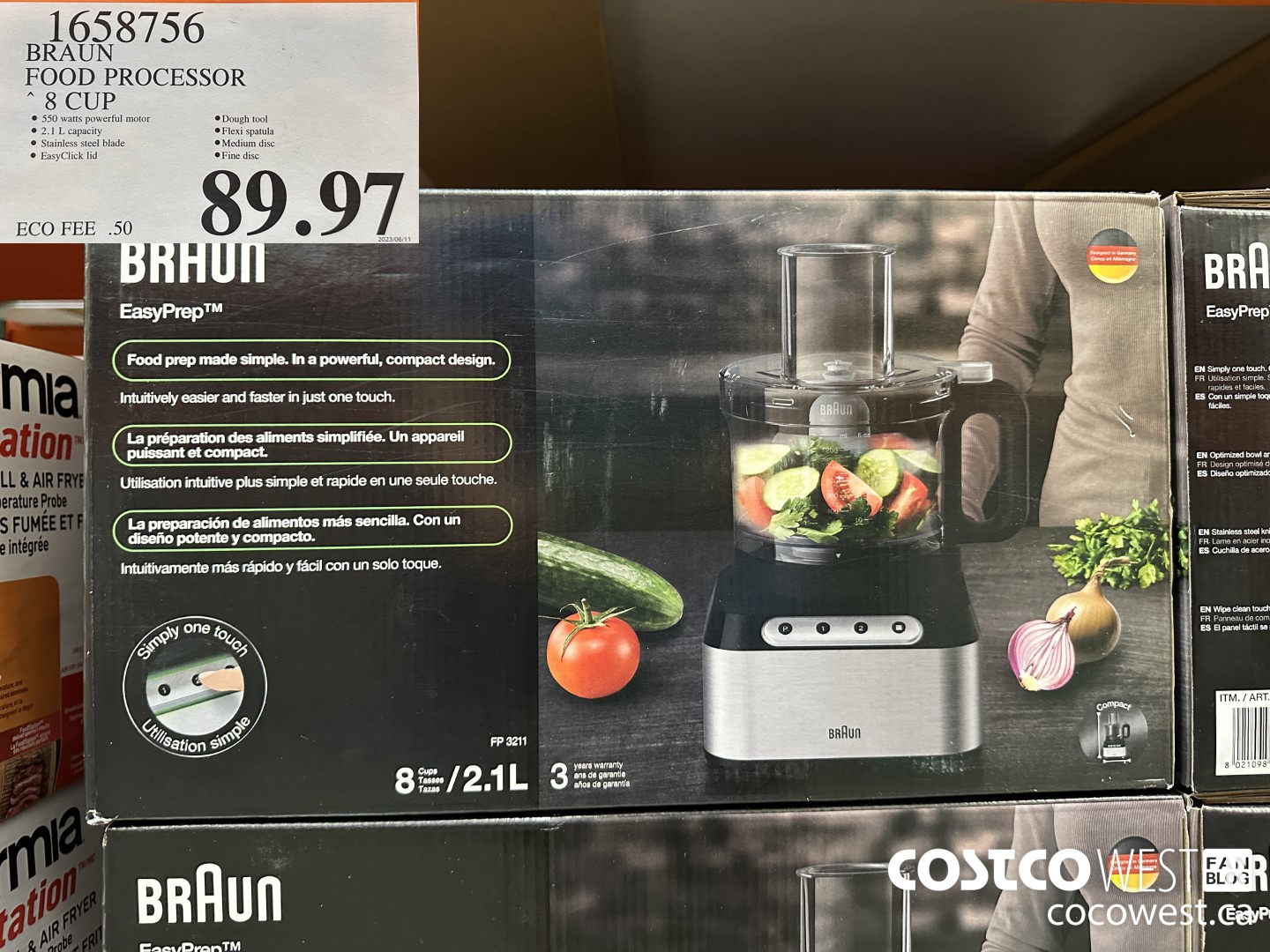 1658756 BRAUN 8 CUP FOOD PROCESSOR $89.97