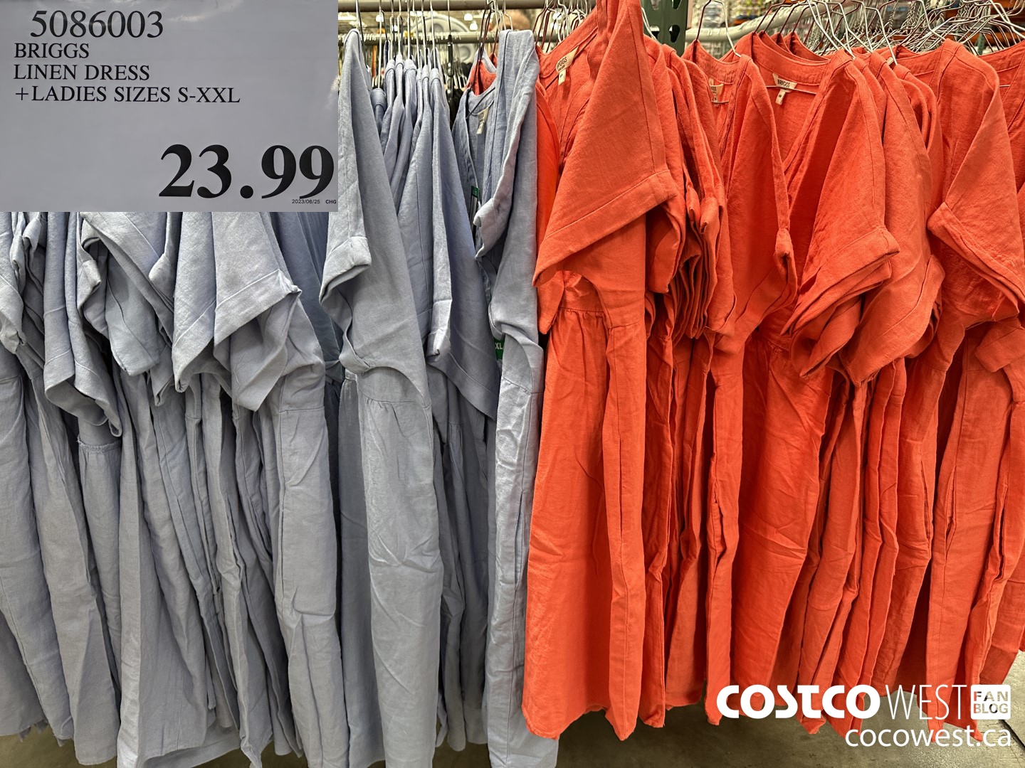 5086003 BRIGGS LINEN DRESS LADIES SIZES S-XXL $23.99