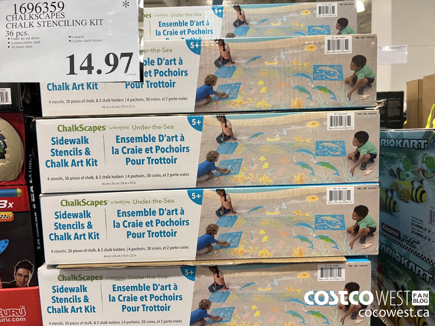 1696359 CHALKSCAPES CHALK STENCILING KIT 36 PCS $14.97