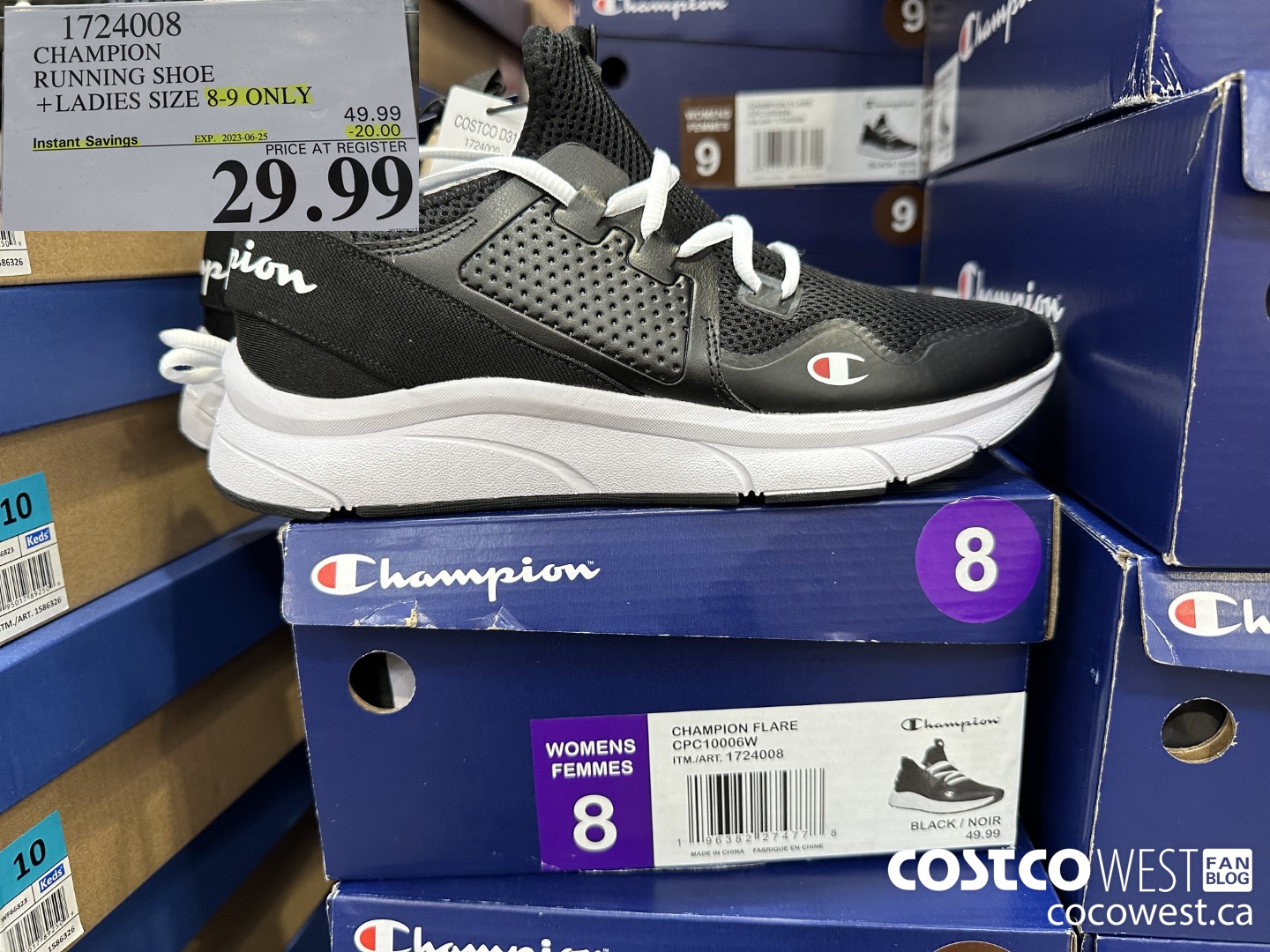 1724008 CHAMPION RUNNING SHOE LADIES SIZE 8-9 ONLY ($20.00 INSTANT SAVINGS EXPIRES ON 2023-06-25) $29.99