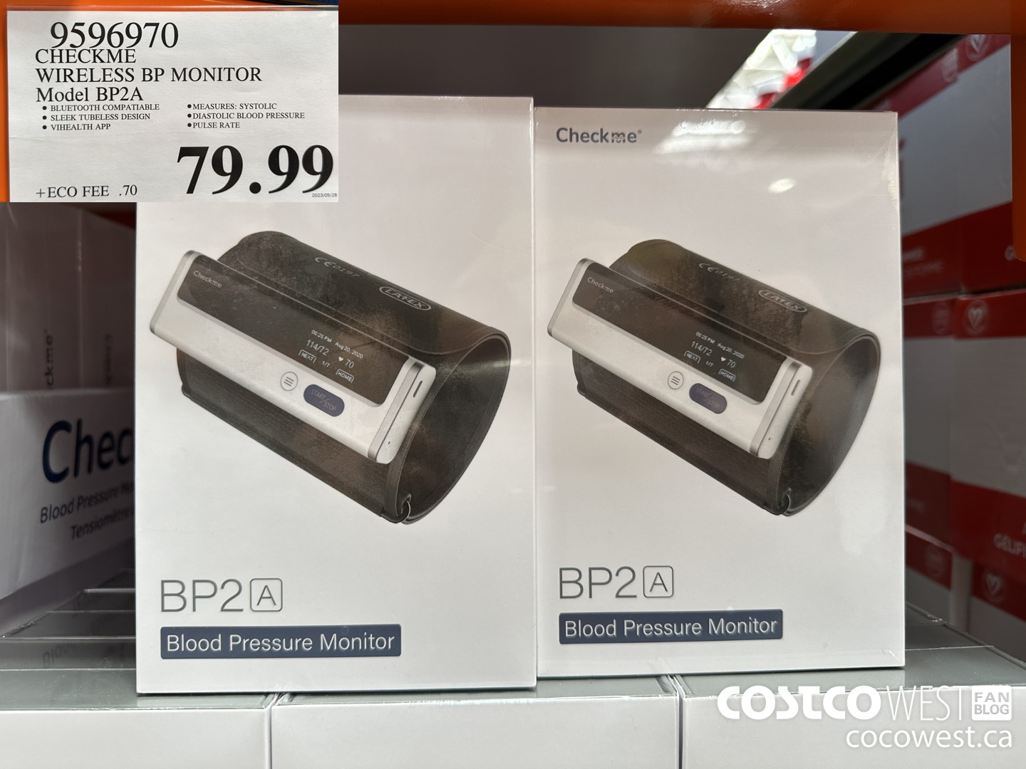 9596970 CHECKME WIRELESS BP MONITOR MODEL BP2A $79.99