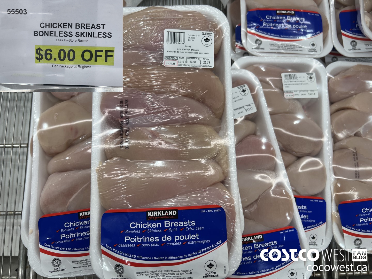 55503 CHICKEN BREAST BONELESS SKINLESS ($6.00 INSTANT SAVINGS)
