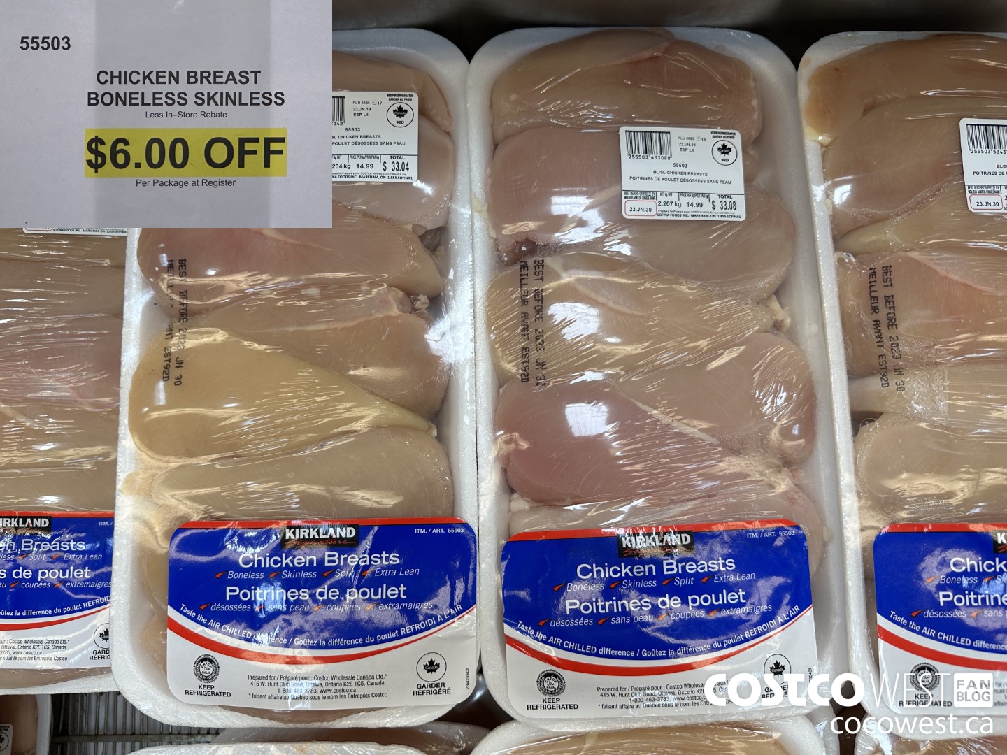 95903 CHICKEN BREAST BONELESS SKINLESS  ($6.00 INSTANT SAVINGS)