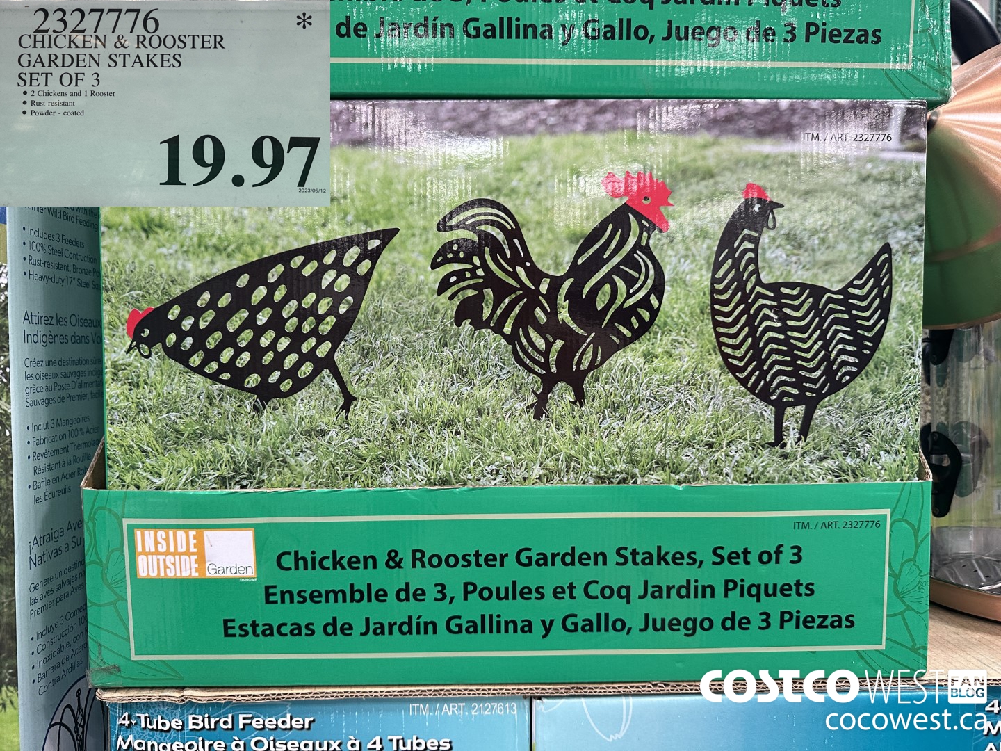 2327776 CHICKEN & ROOSTER GARDEN STAKES SET OF 3 $19.97