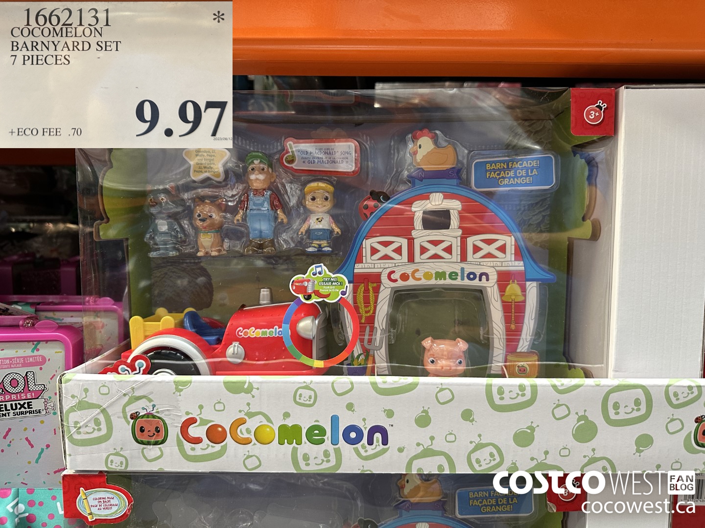 1662131 COCOMELON BARNYARD SET 7 PIECES $9.97