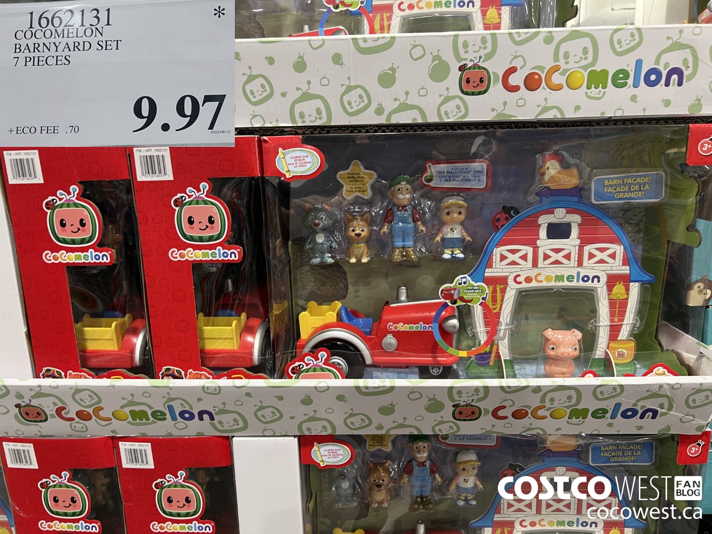 1662131 COCOMELON BARNYARD SET 7 PIECES $9.97