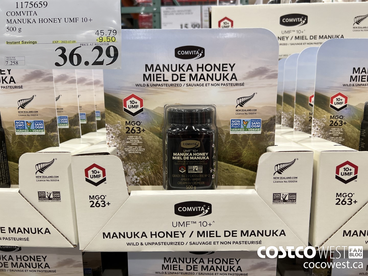 1175659 COMVITA MANUKA HONEY UMF 10 500 G ($9.50 INSTANT SAVINGS EXPIRES ON 2023-07-09) $36.29