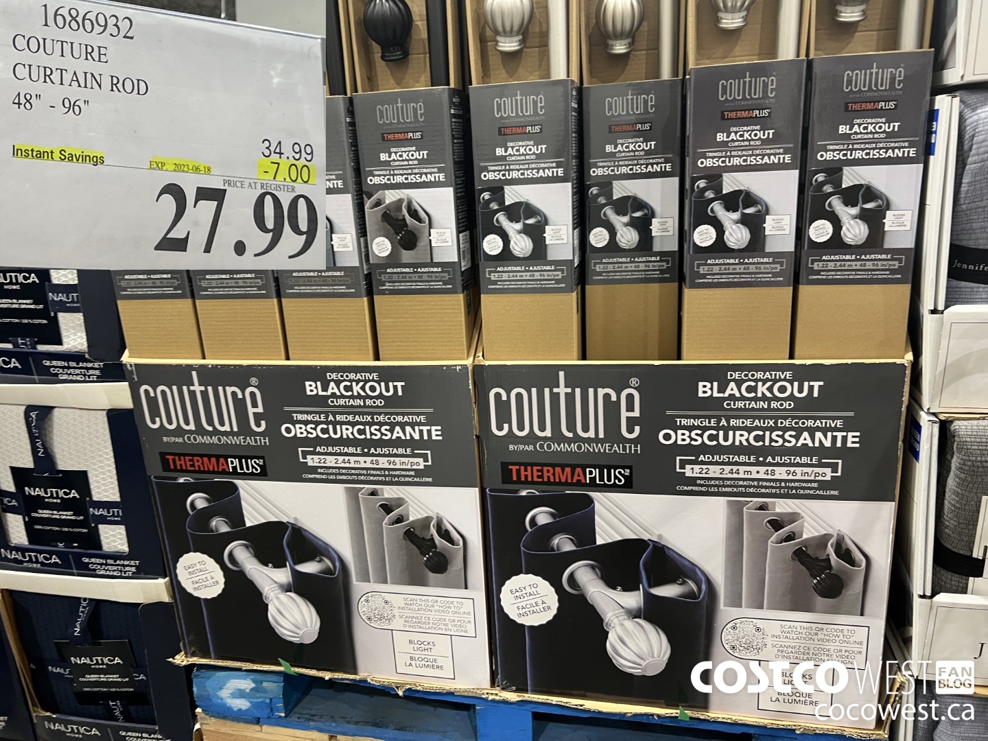 1686932 COUTURE CURTAIN ROD 48